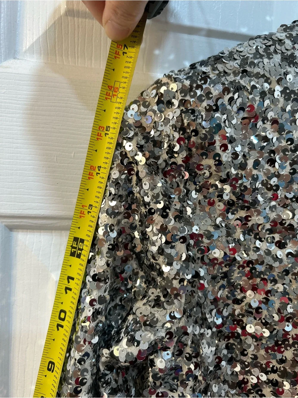 NWT Tommy Hilfiger Kids Silver Sequin Bomber Jacker Sz S 6-7 Button Snap Festive